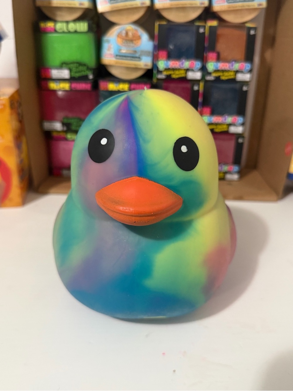 Tie die squeezy duck squishy - authentic
